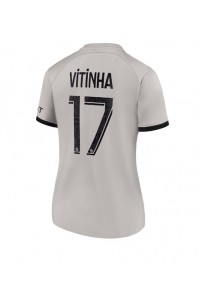 Paris Saint-Germain Vitinha Ferreira #17 Voetbaltruitje Uit tenue Dames 2022-23 Korte Mouw
